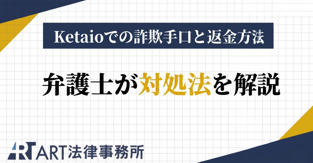 Ketaioでの詐欺手口と返金方法｜弁護士が対処法を解説