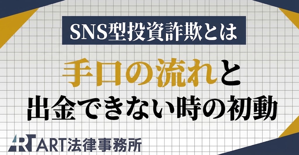 SNS型投資詐欺とは｜手口の流れと出金できない時の初動