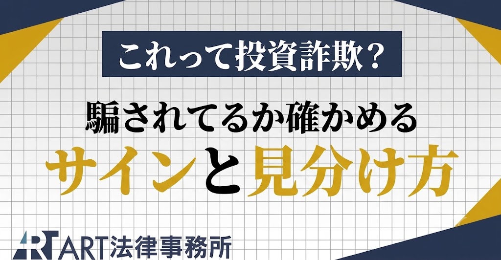 投資詐欺に騙されてるか確かめる方法｜サインと見分け方