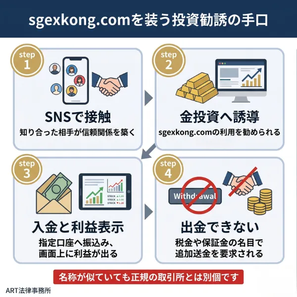 sgexkong.comを装う勧誘の流れ
