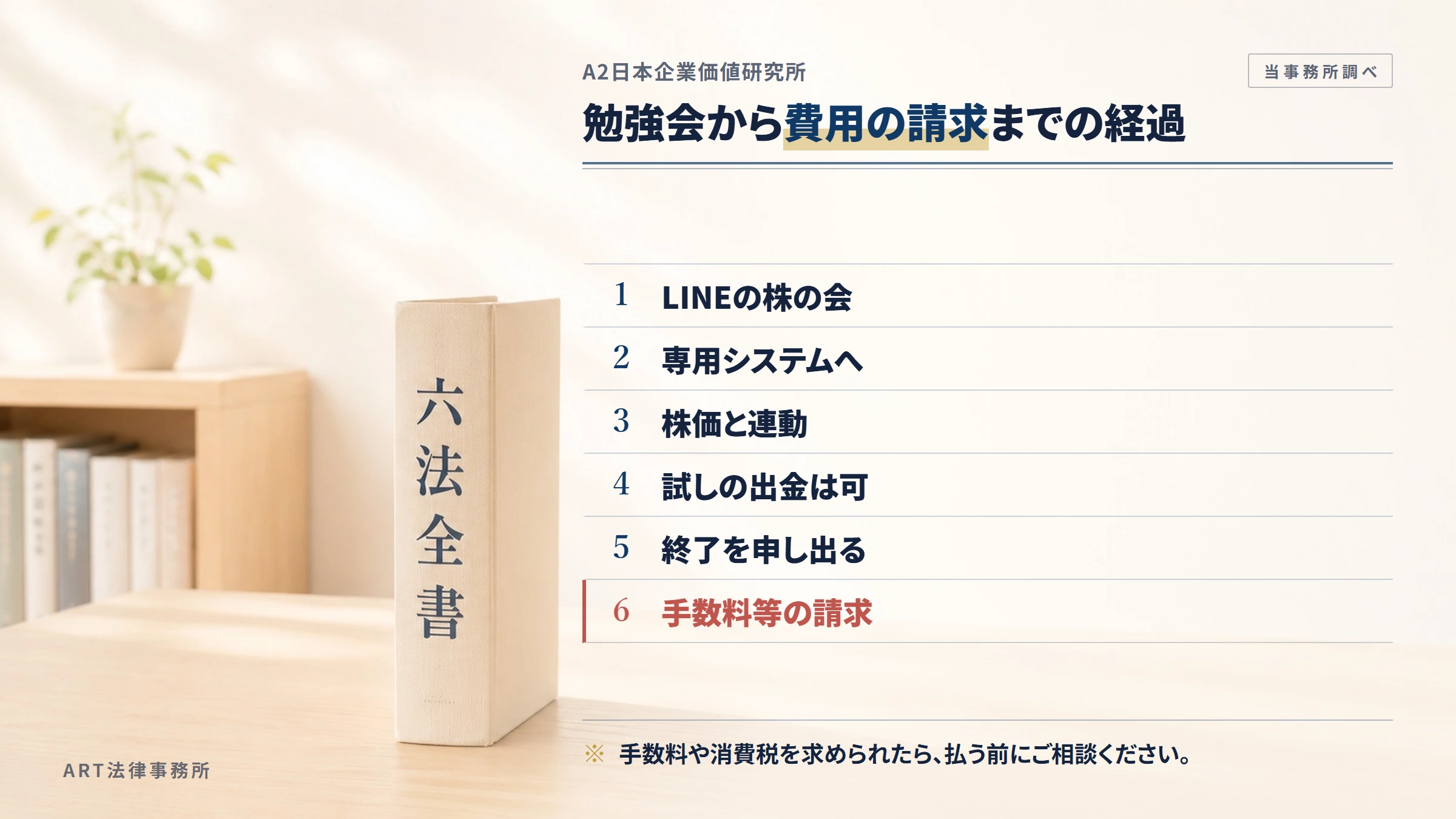 A2日本企業価値研究所の勧誘から入金までの流れ