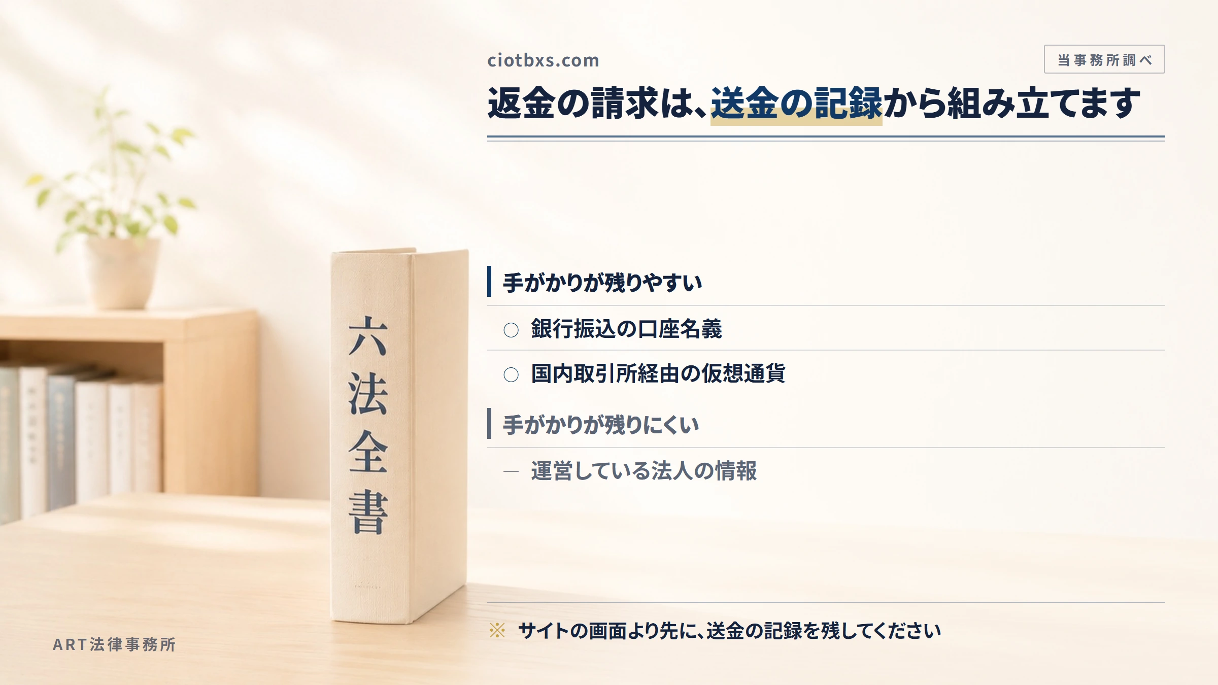 ciotbxs.comへの返金請求で手がかりになるもの