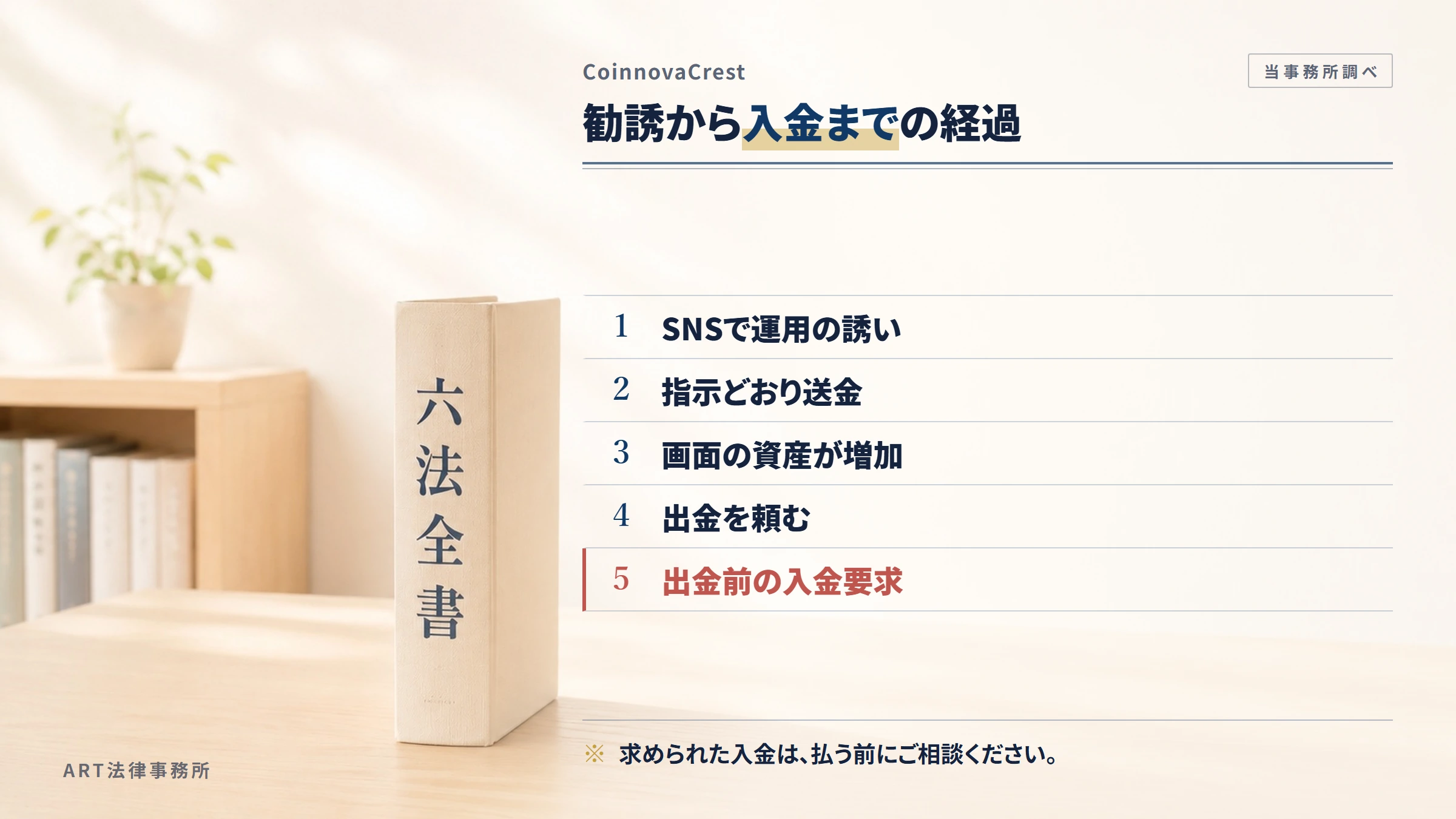 CoinnovaCrest（coinnovacrest.com）の勧誘から入金までの流れ
