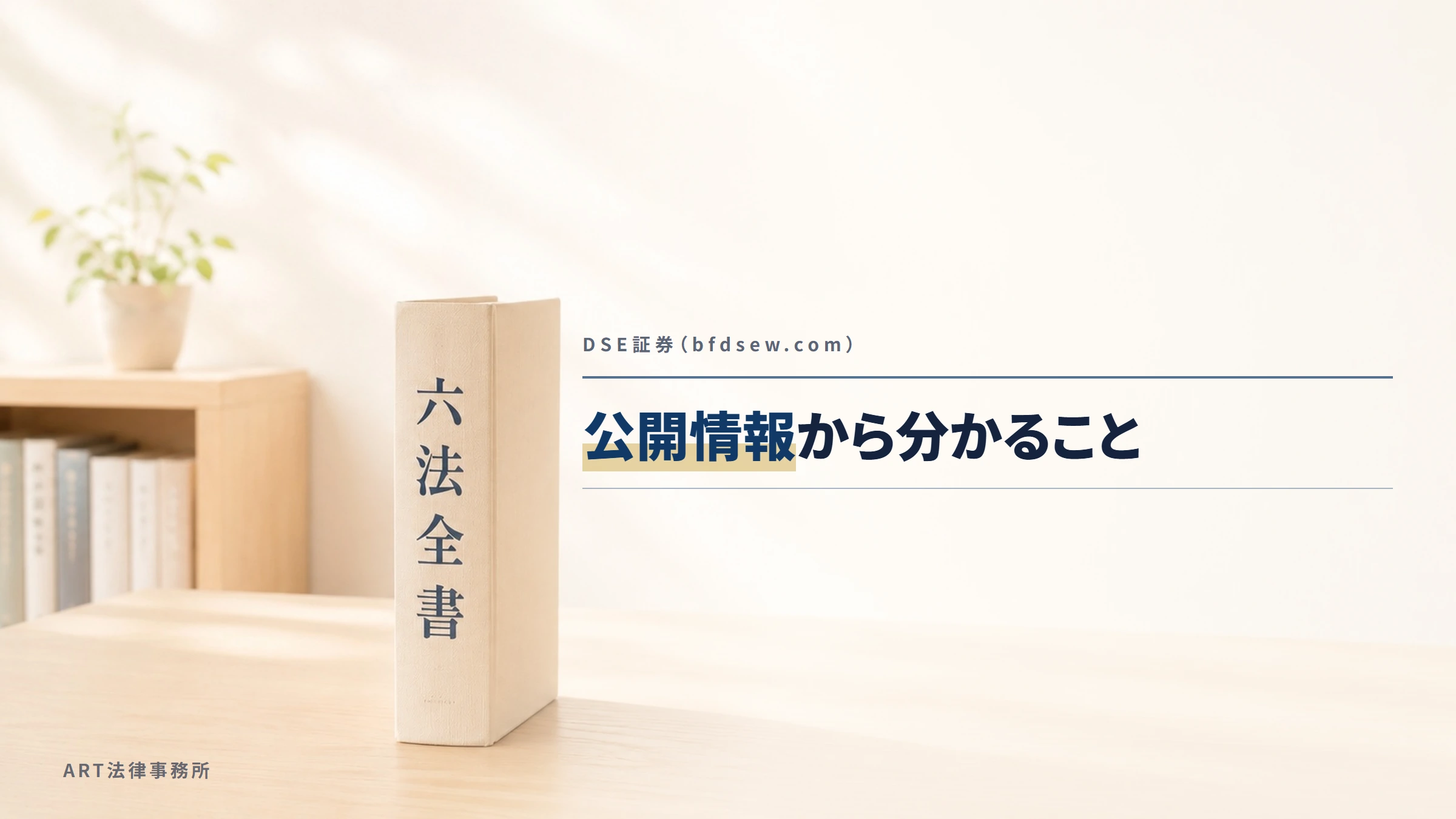 DSE証券(bfdsew.com)|公開情報から分かること