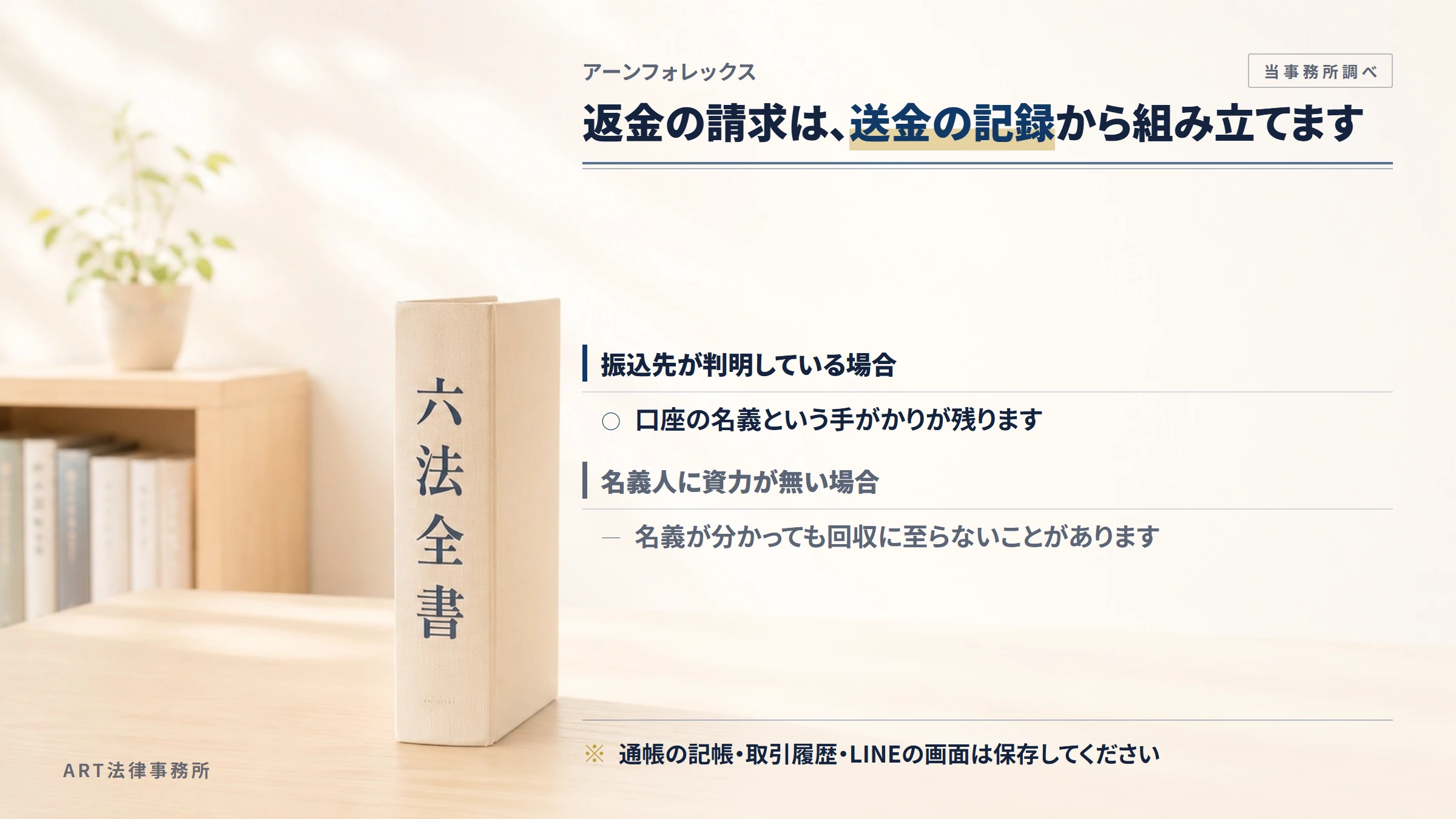 アーンフォレックスへの返金請求で手がかりになるもの