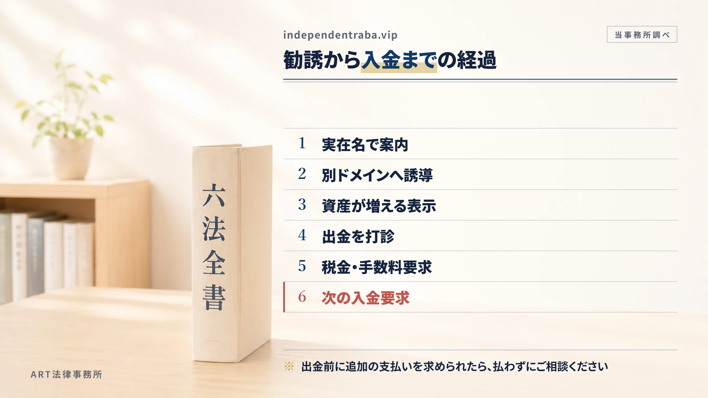 independentraba.vipの勧誘から入金までの流れ