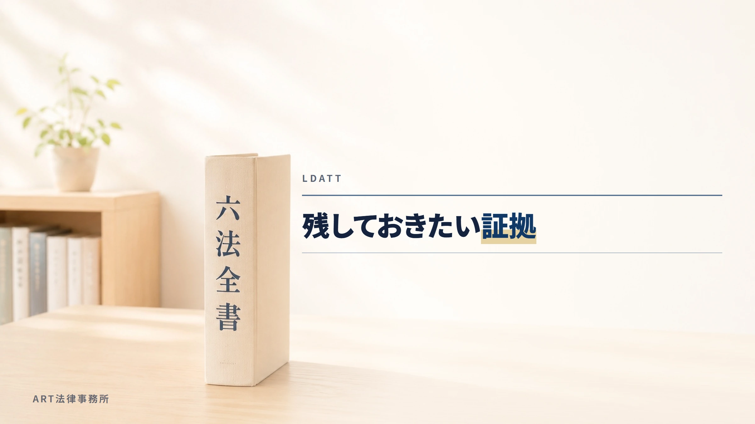 LDATT｜残しておきたい証拠