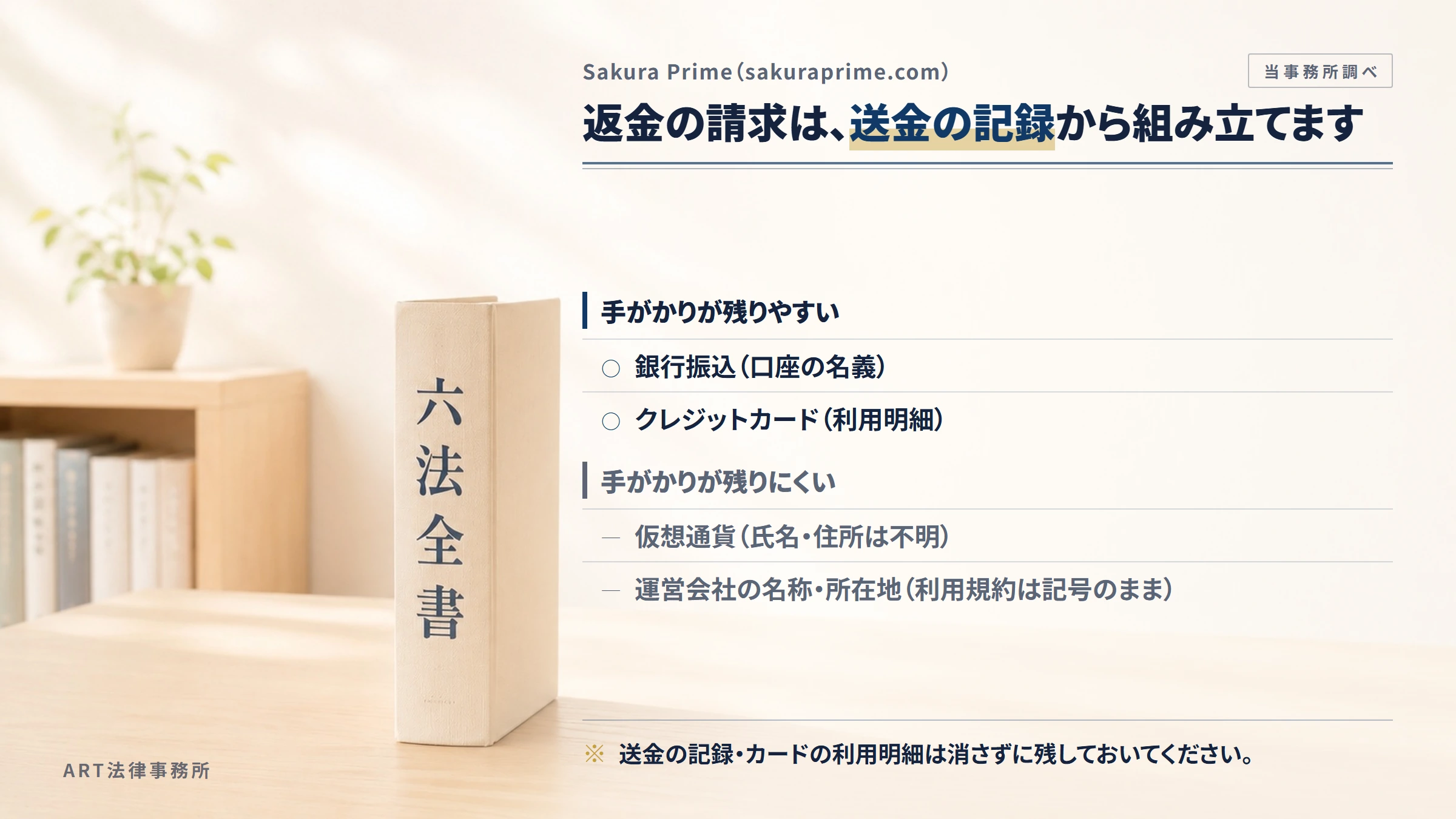 Sakura Prime（sakuraprime.com）への返金請求で手がかりになるもの
