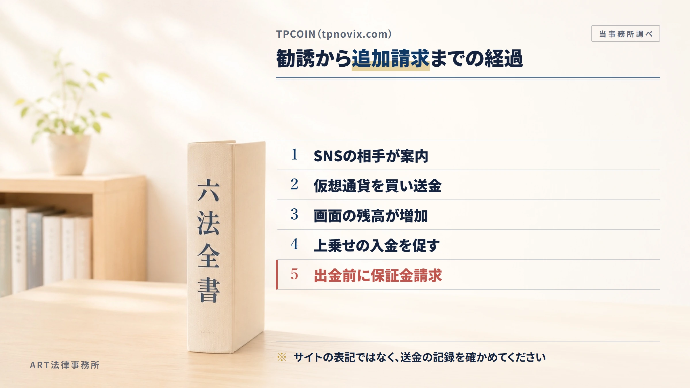 TPCOIN（tpnovix.com）の勧誘から入金までの流れ