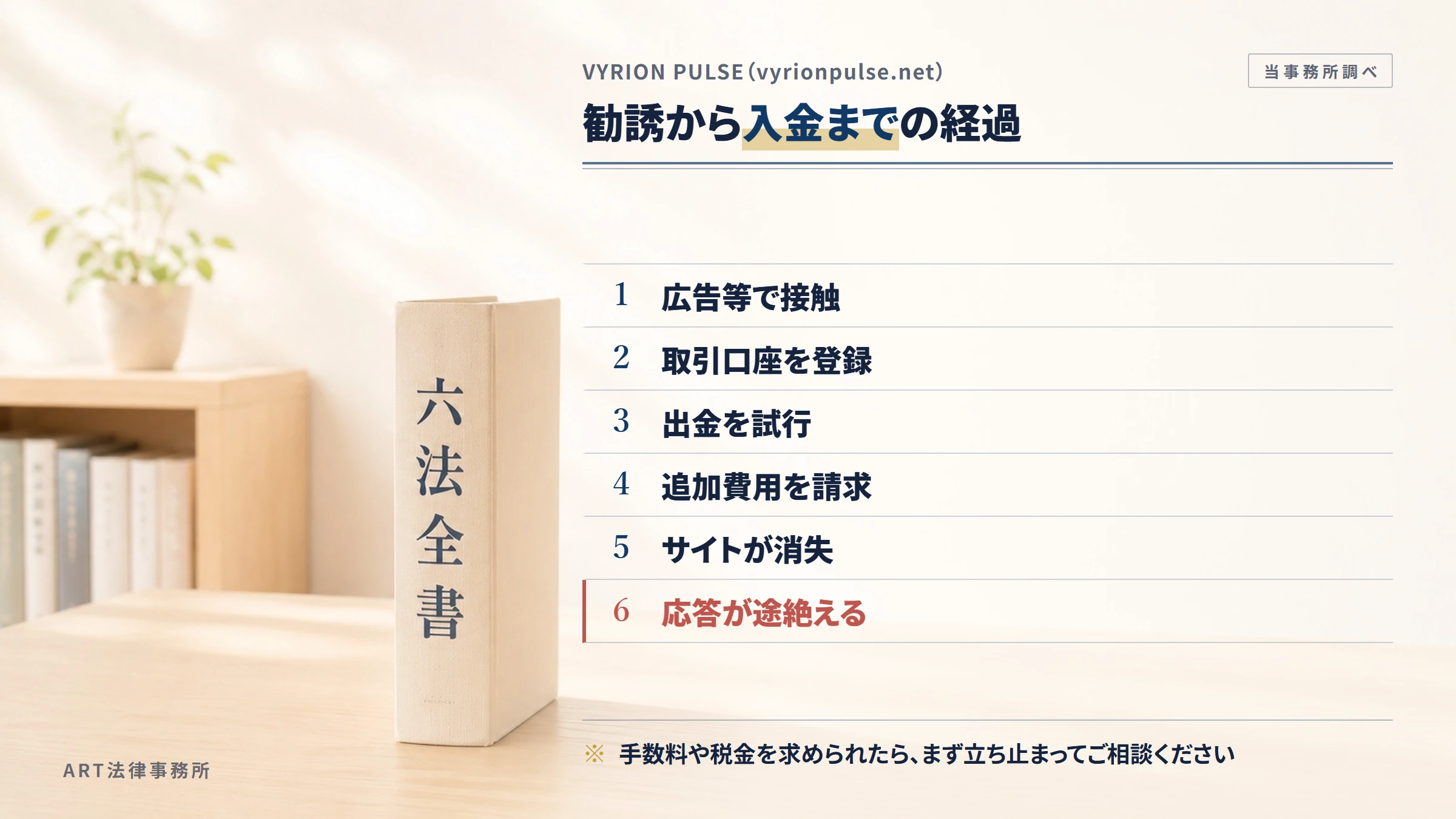VYRION PULSE（vyrionpulse.net）の勧誘から入金までの流れ