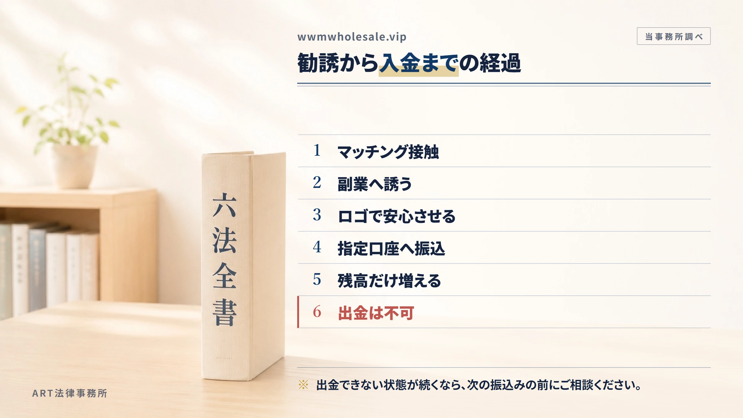 wwmwholesale.vipの勧誘から入金までの流れ