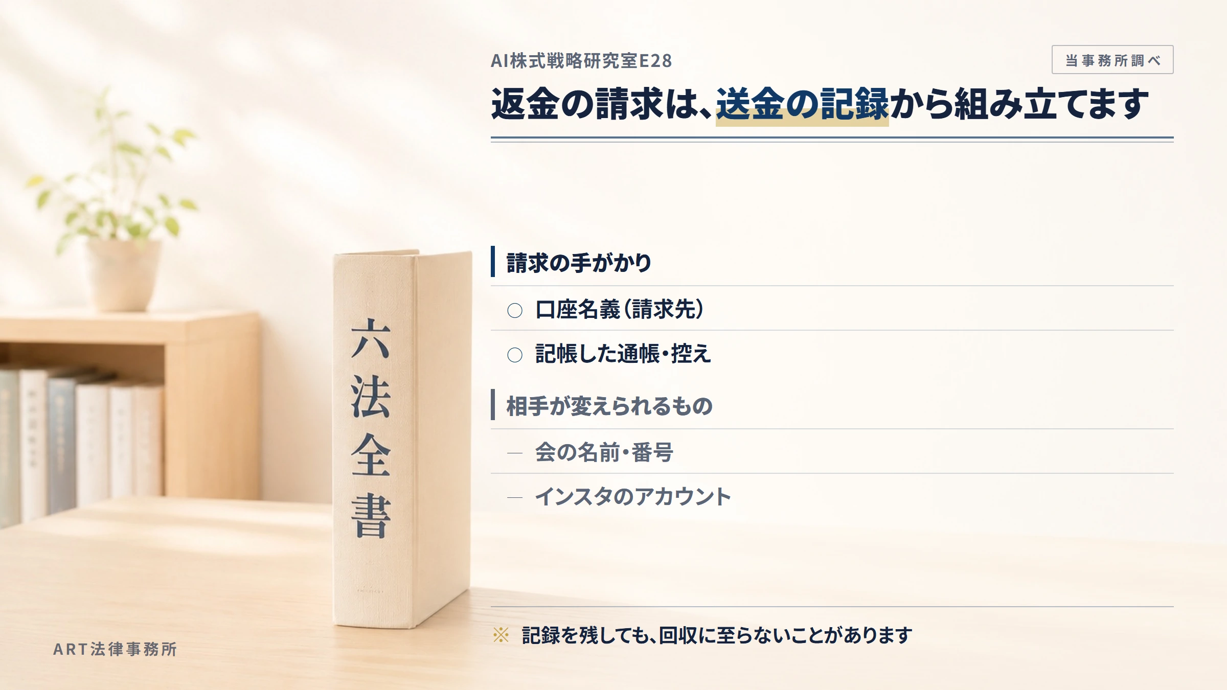 AI株式戦略研究室E28への返金請求で手がかりになるもの