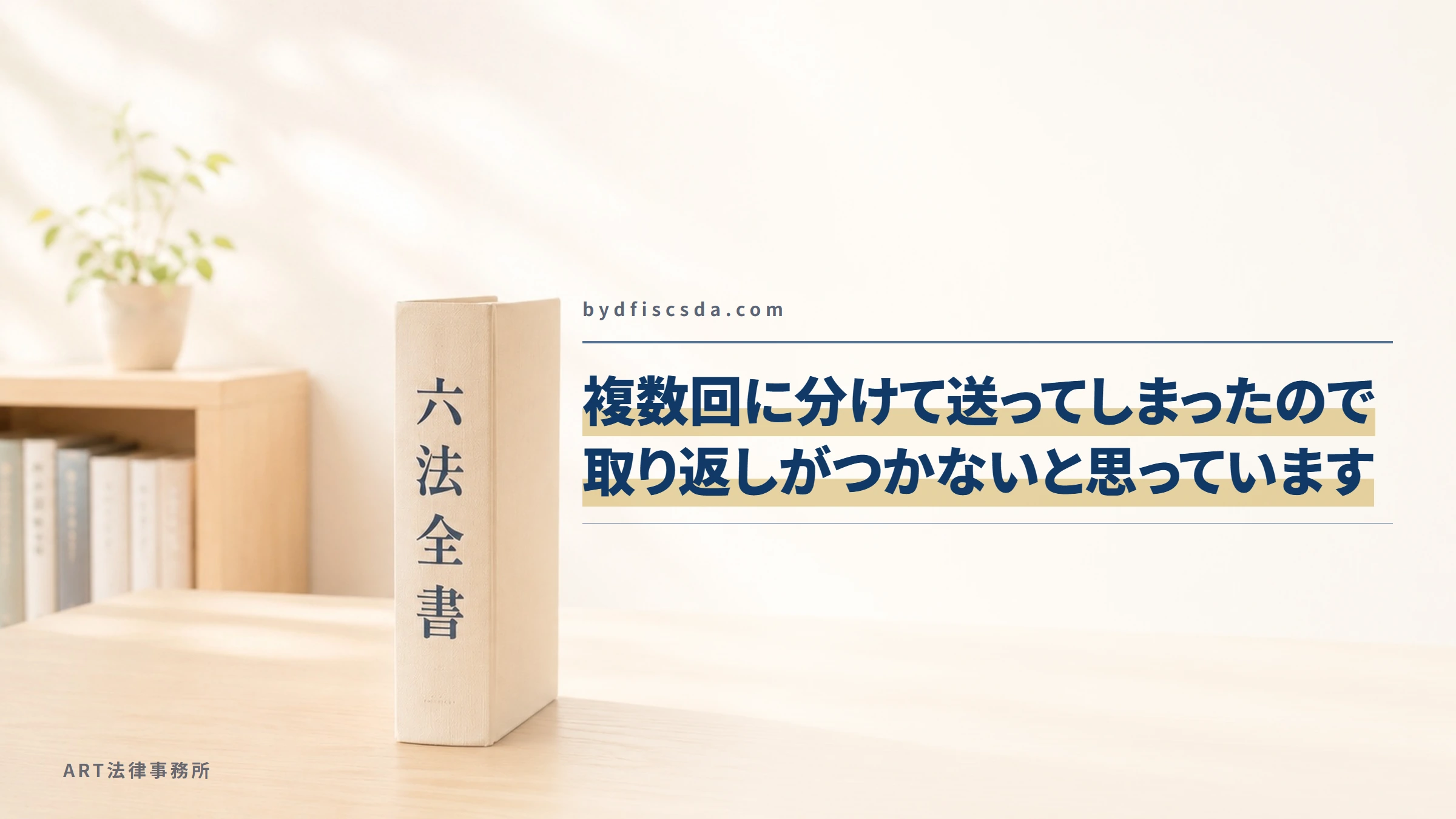 bydfiscsda.com｜複数回に分けて送ってしまったので取り返しがつかないと思っています