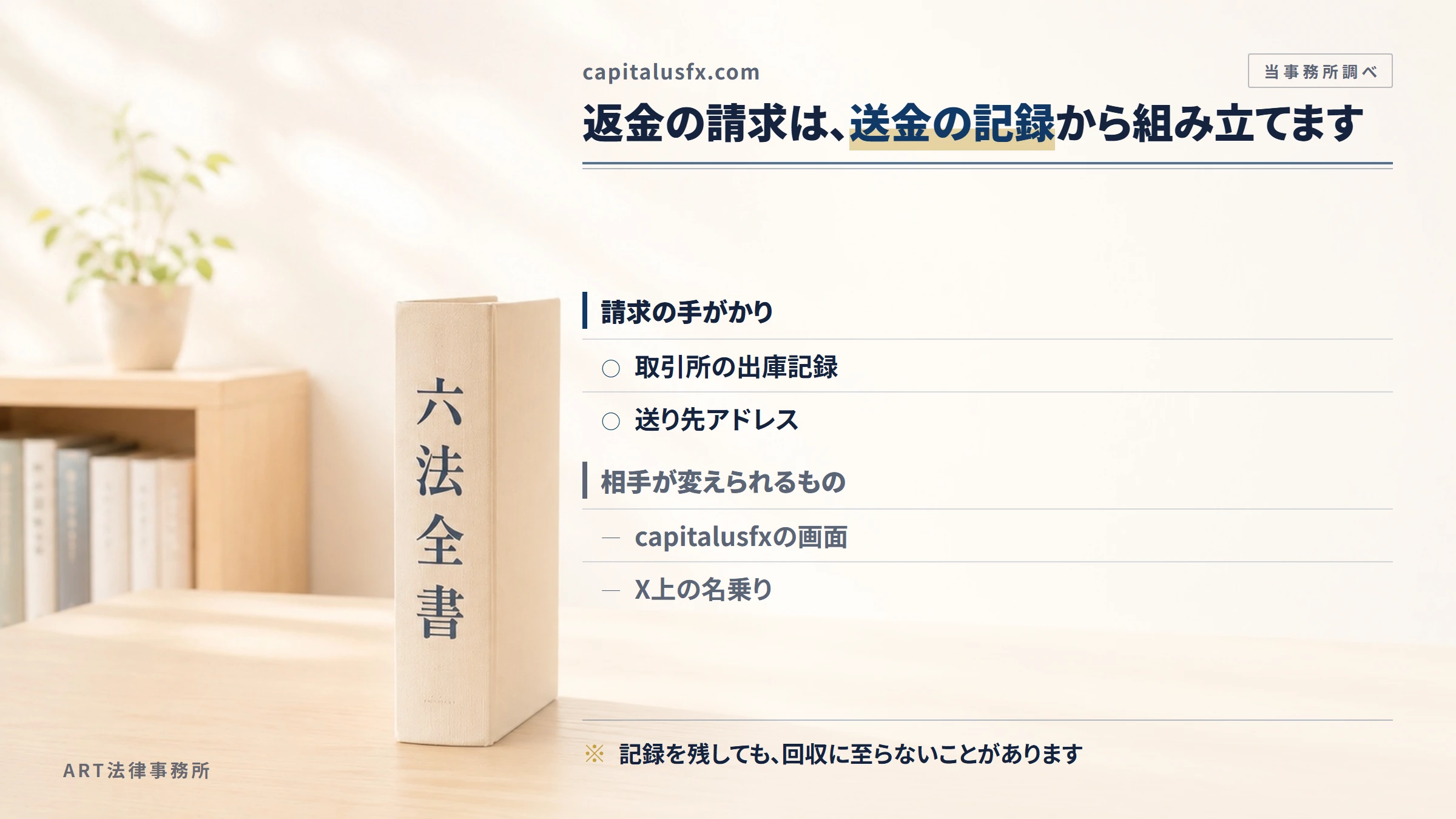 capitalusfx.com（user.capitalusfx.com）への返金請求で手がかりになるもの