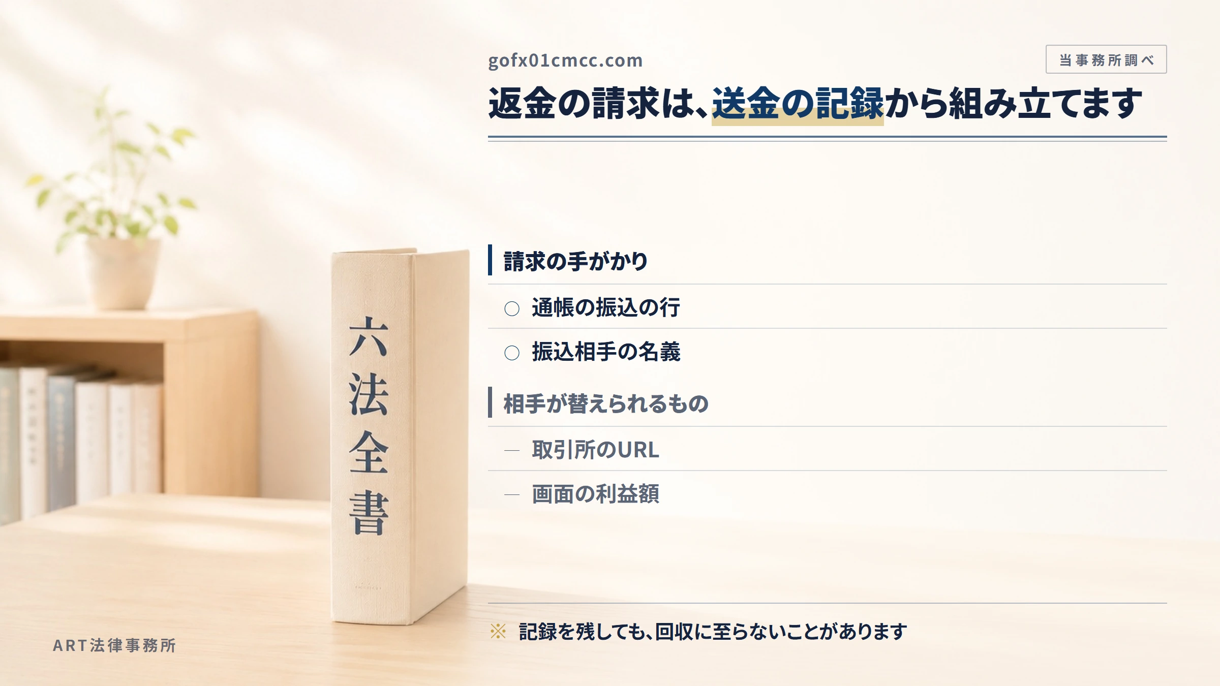 gofx01cmcc.comへの返金請求で手がかりになるもの