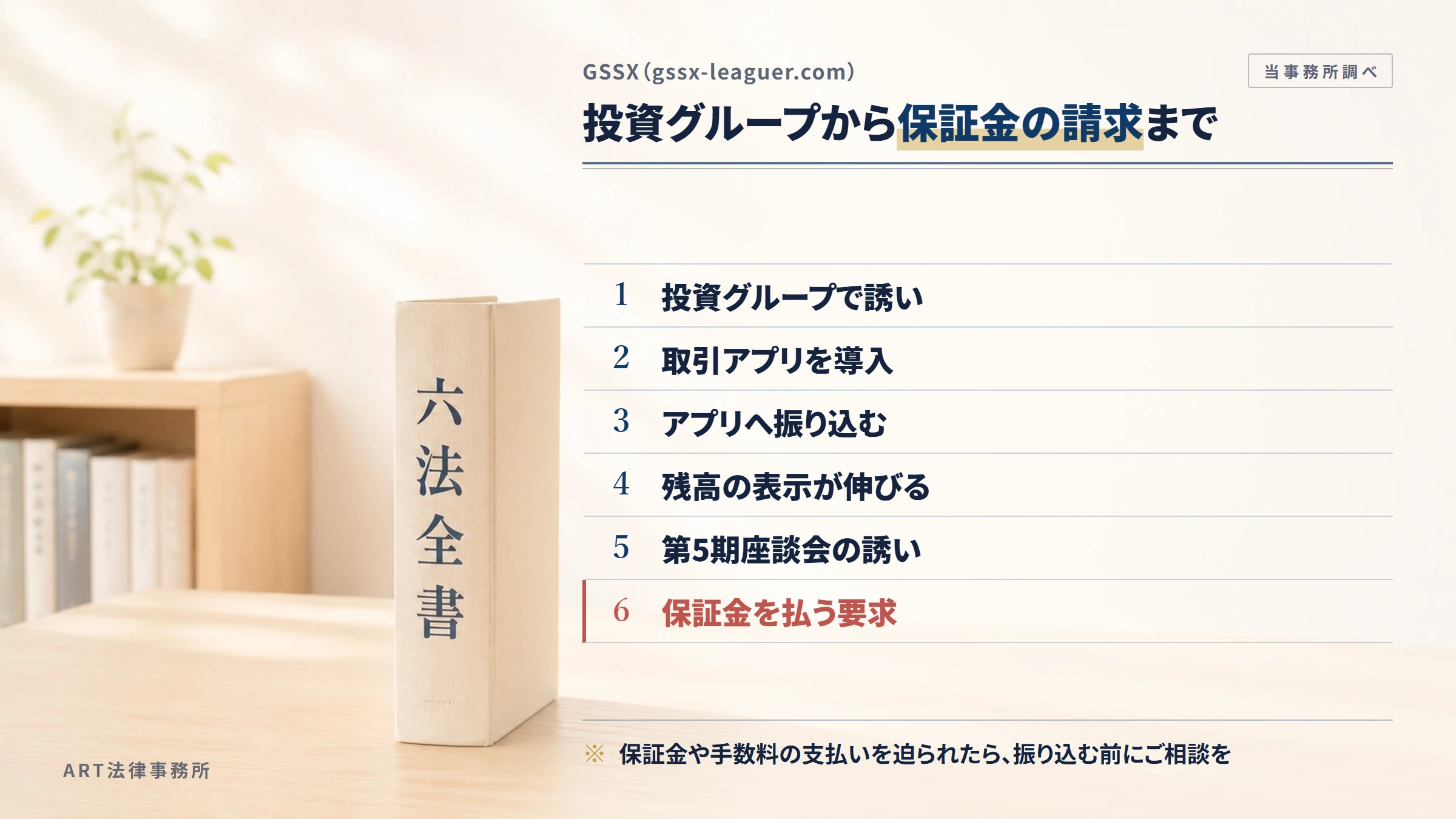 GSSX（gssx-leaguer.com）の勧誘から入金までの流れ