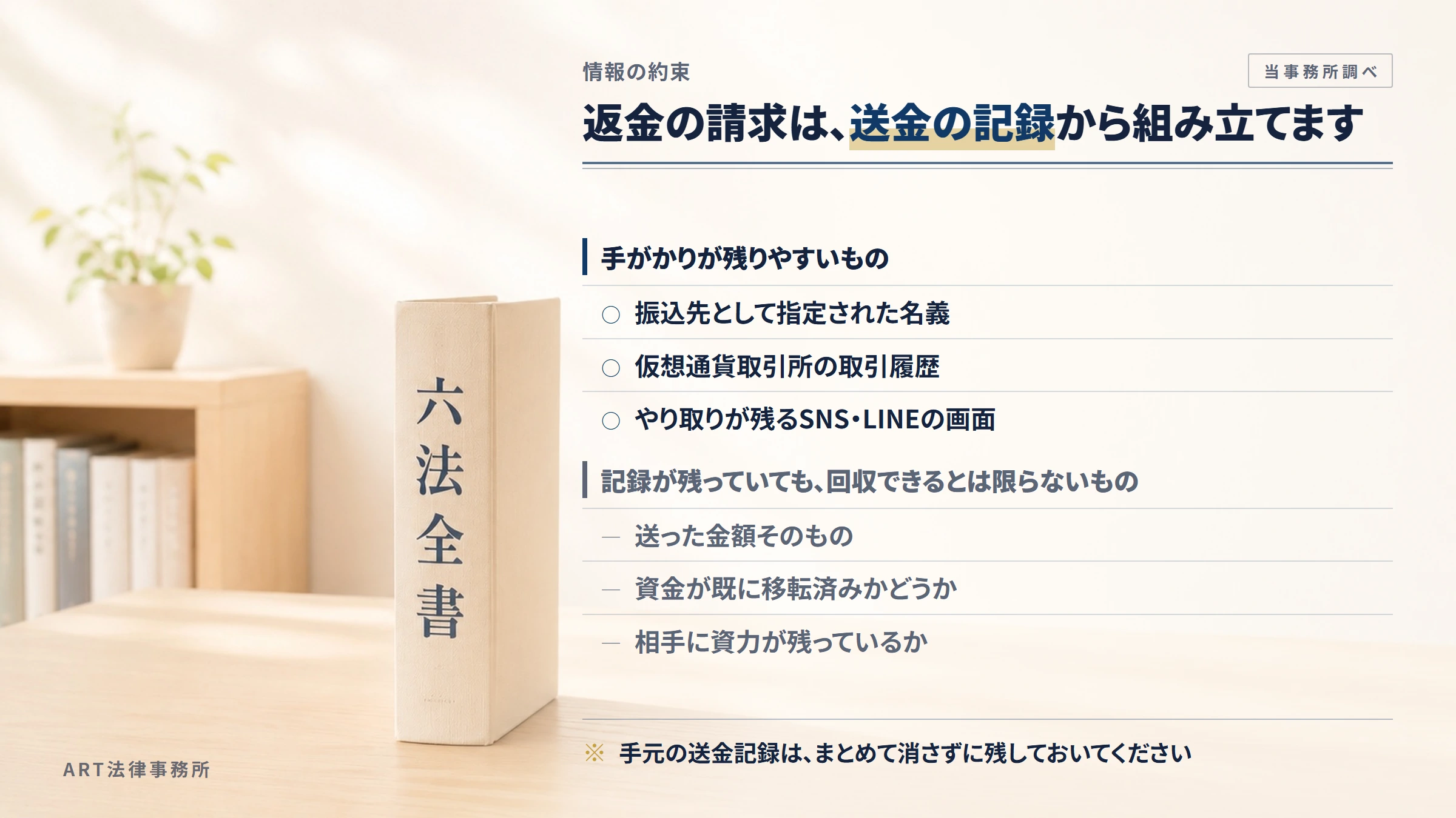 情報の約束への返金請求で手がかりになるもの