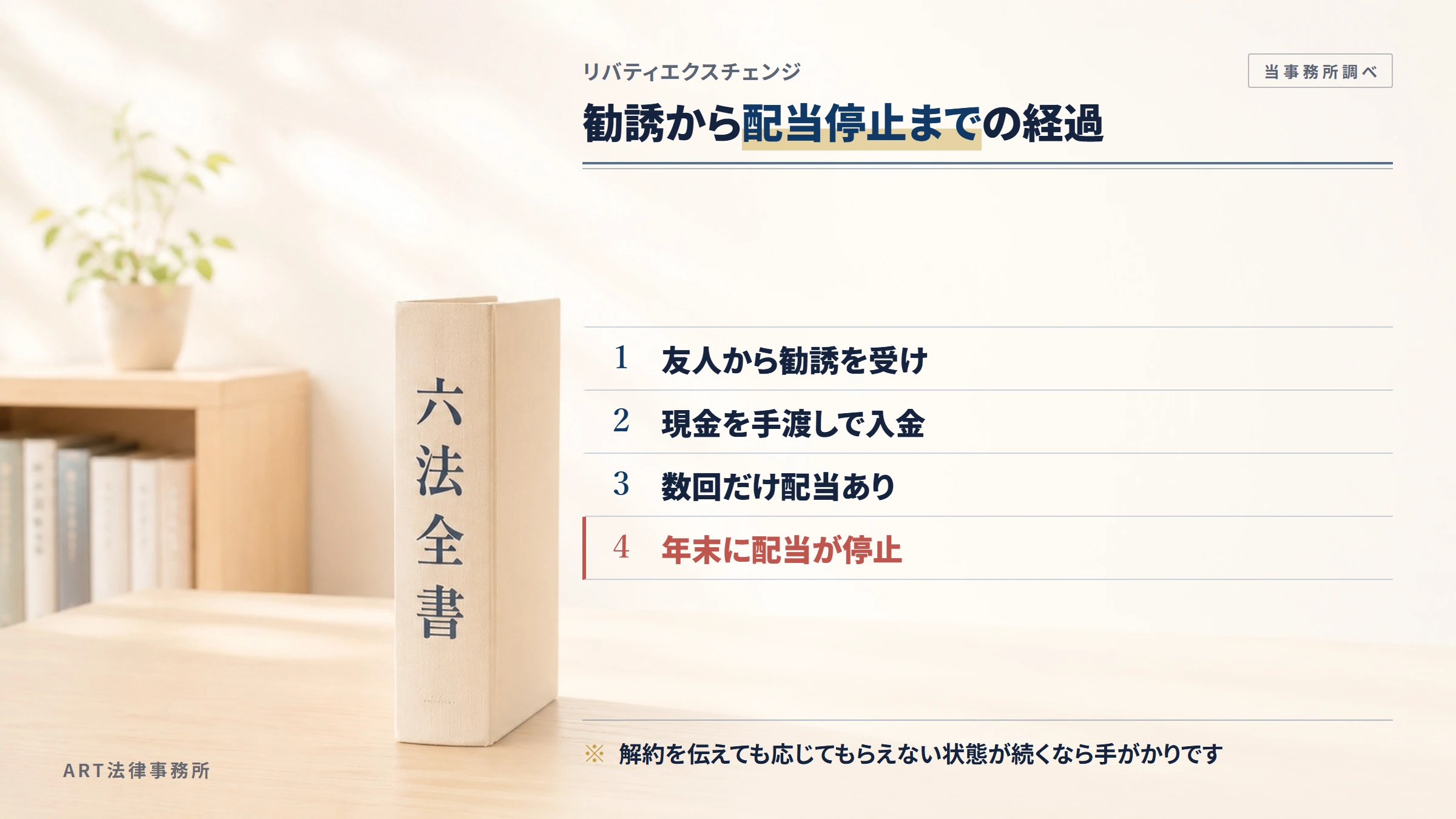 リバティエクスチェンジの勧誘から入金までの流れ