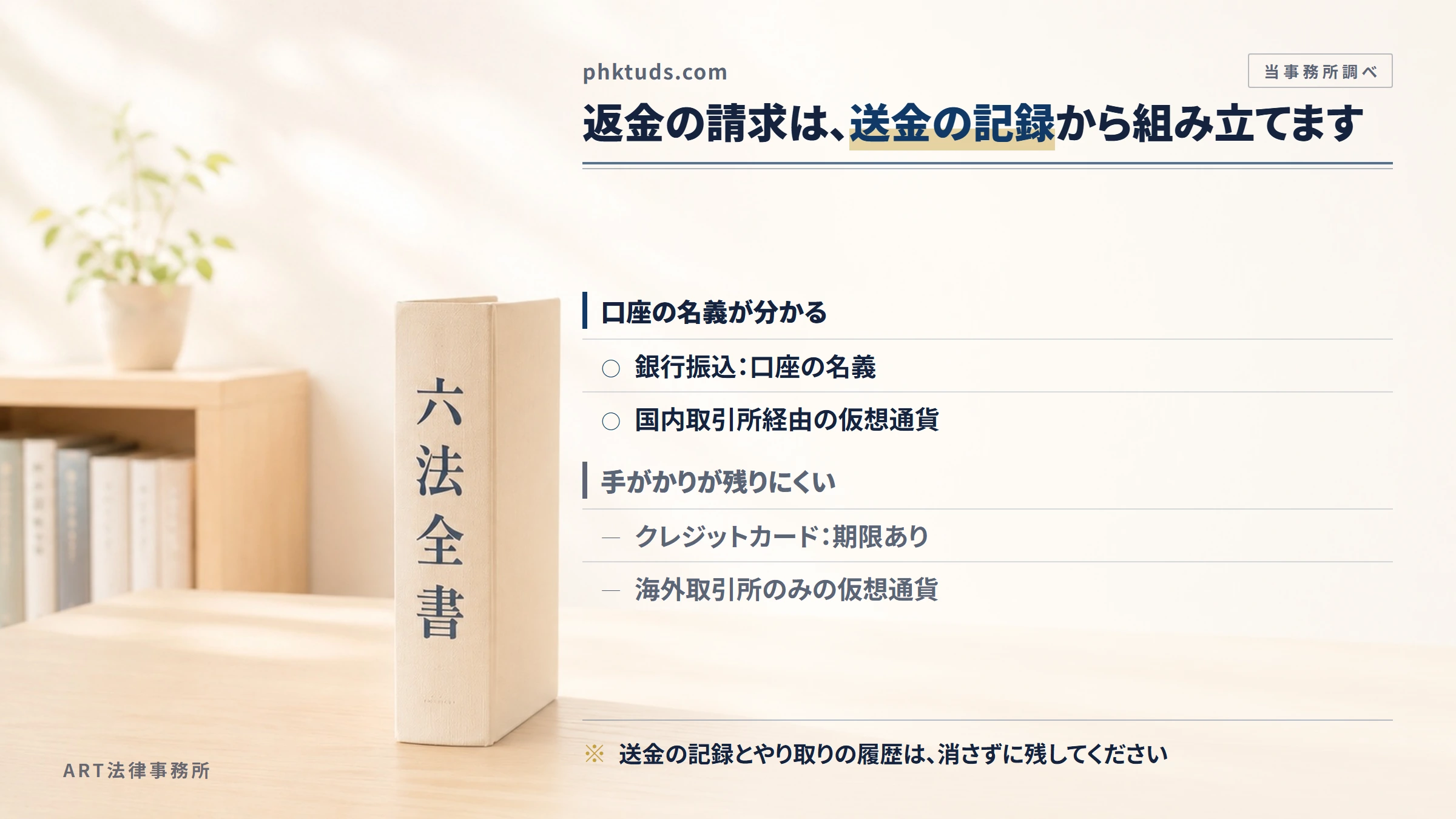 phktuds.comへの返金請求で手がかりになるもの